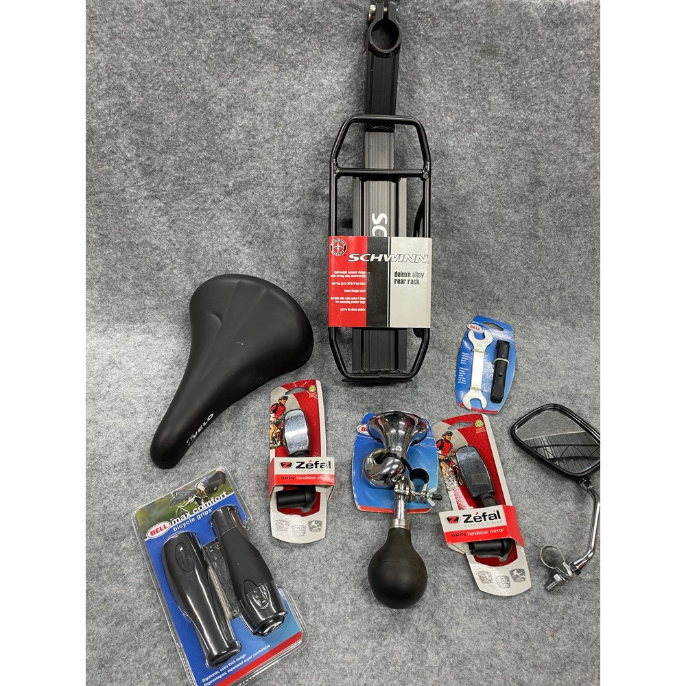 Schwinn Bell Zefal NEW Bicycle Accessories Bundle Black Rack/Horn Set
